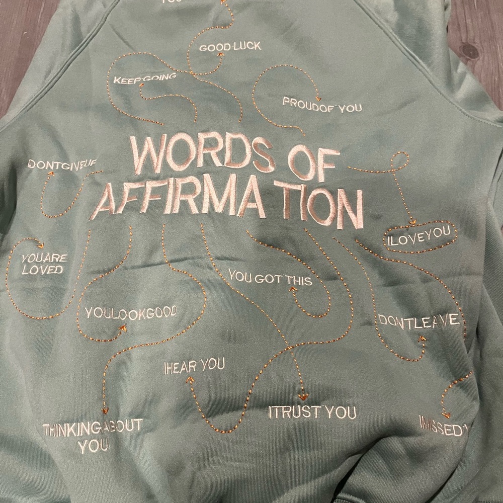 Green Words of Affirmation Jacket